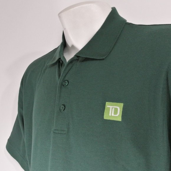 TD Canada Trust Bank Employee Uniform Polo Shirt Green NEW - Picture 5 of 12